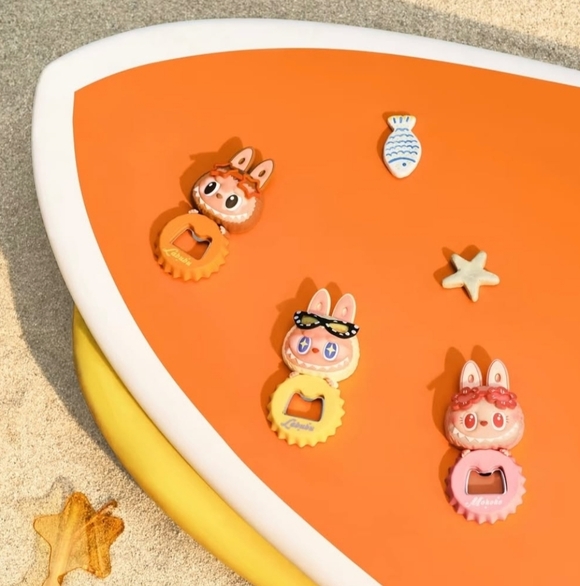 Popland Exclusive Bottle Opener/Fridge Magnet, Orange Labubu - Picture 6 of 6